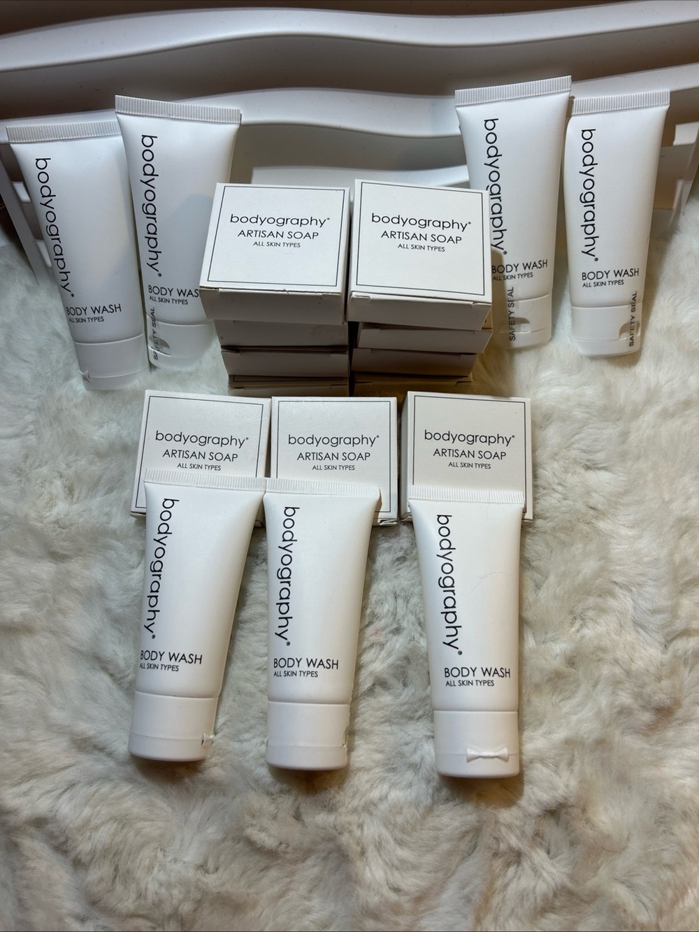 Bodyography Travel Amenities Super Set - 18 Items -Artisan Soap & Body Wash New